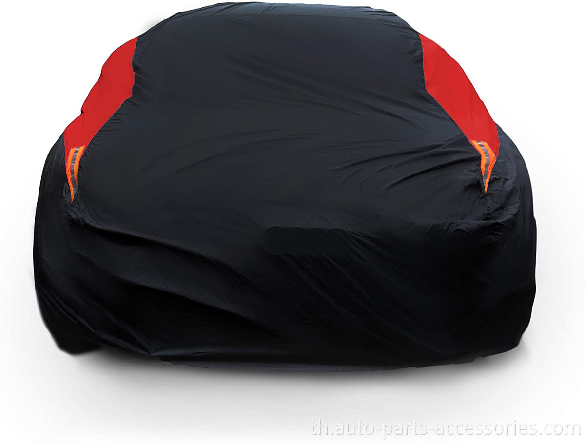 Hatchback ที่พับเก็บได้ขนาด Universal Size Logo 4 Layer Waterproof Aluminum Foil Car Cover